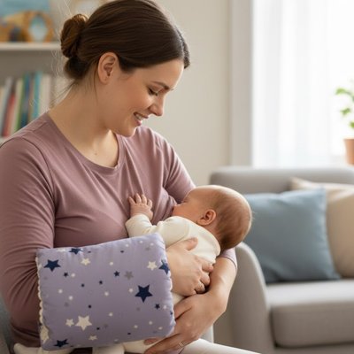 Coussin d'allaitement maman qui allaite sans crainte son bébé.